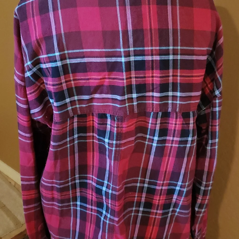 Old Navy Plaid Flannel Boyfriend Shirt (0406) 💥 - Picture 3 of 6